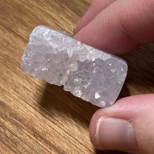 White Druzy Agate Ring